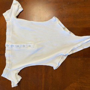 White off the shoulder bodysuit